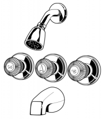 2 &amp; 3 Valve Washerless Tub Shower Faucets