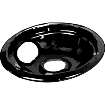 8&quot;Universal Drip Pans Black Porcelain