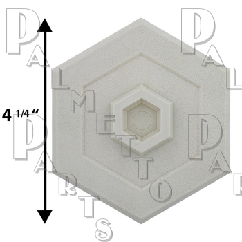 4-1/4&quot; Wall Protector - Hexagon -Ivory