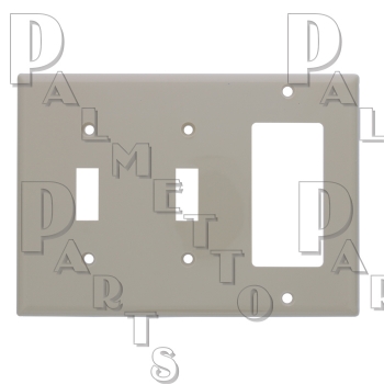 Double Switch &amp; GFI Plate -Ivory