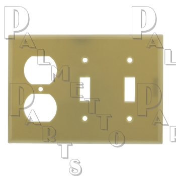 Dbl Switch Receptacle Wall Plate Ivory