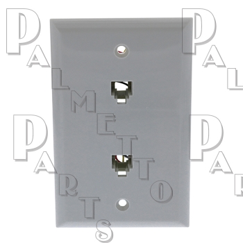 Modular Phone Wall Plate -Dbl Outlet -IV