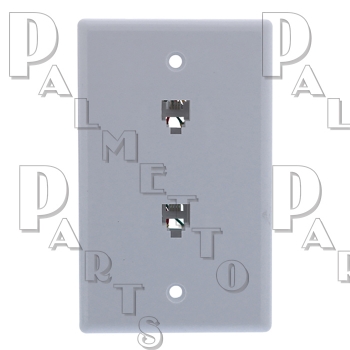 Modular Phone Wall Plate -Dbl Outlet -WH