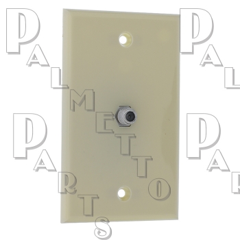 Coax Wall Plate With Connection -Ivory