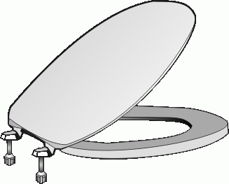 Regular Toilet Seat -Closed Front W/ Cover -White