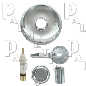 Mixet* Tub &amp; Shower Kit w Clear Knob Handle w/ 5.5in Flange