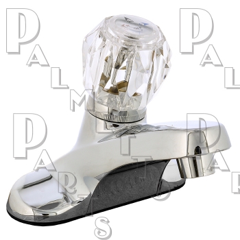 Acrylic Knob Handle Faucet L/Pop-Up -Chrome