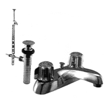 Solid Brass Lavatory Faucet W/Pop-Up -Chrome