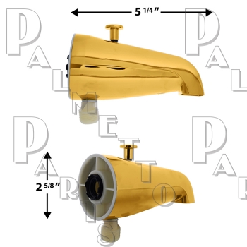 Diverter Spout for Hand Shower -Polished Brass