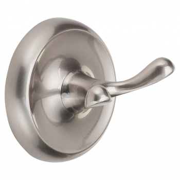 Traditional Double Robe Hook -Satin Nickel Plated Brass