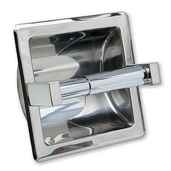 Recessed Toilet Tissue Holder Chrome Plated Brass