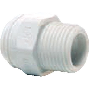 Polypropylene Male Connector 1/4IN Push x 1/8IN NPTF