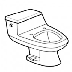 2068 Ellisse* One-Piece Toilet Parts