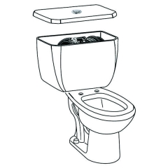 American Standard* 2168*, 2172*, 2292* Cadet* Pressure Assisted Two-Piece w 4086.025* Push Button Ta