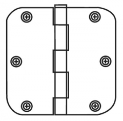 Steel Button Tip Hinge -6 Screw Hole Pattern