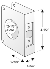 4-1/2&quot;H x 1-3/4&quot;W x 2-3/8&quot; Backset