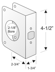 Door Reinforcers - Non-Recessed Latch