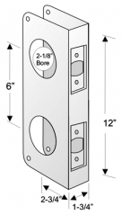 12&quot;H x 1-3/4&quot;W x 2-3/4&quot; Backset w/  6&quot; Centers