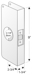 9&quot;H x 1-3/4&quot;W x 2-3/4&quot; Backset