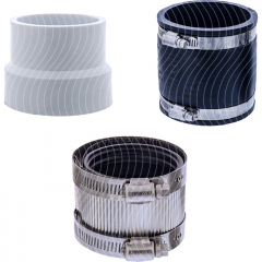 Flexible PVC, Glueable Flexible PVC<BR>& No Hub Pipe Connectors