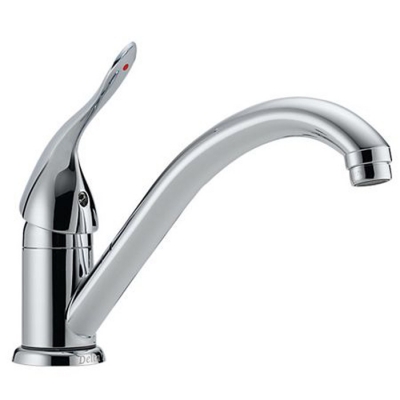 DE Single Hole Kitchen Faucet L/Spray - Chrome