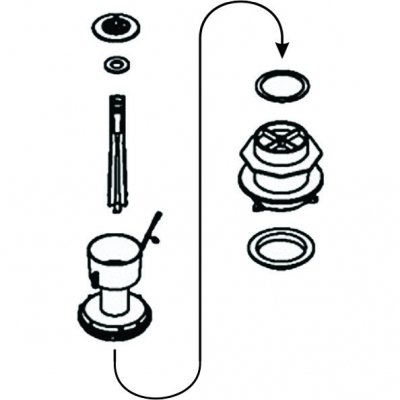 Kohler San Souchi One Piece Toilet Flush Valve -1.28gpf