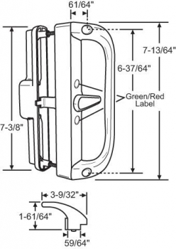 SGD Handle White 6-37/64&quot;