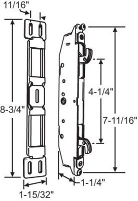 2-Point Mortise Lock 7-11/16"