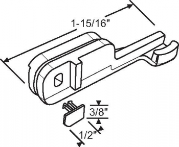 Shower Door Slide Quide w/Pin