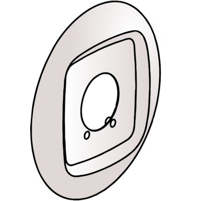 BRD Chrome Escutcheon (Wall Saver) 2004- to Present