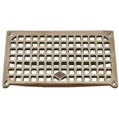 JRS Floor Sink Half Grate for 10-1/2" x 10-1/2" Square