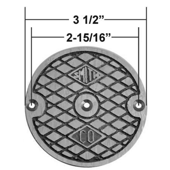 JR Smith Old Style Clean Out Cover 3-1/2&quot; OD<BR>Nickel Brass
