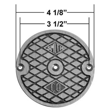 JR Smith Old Style Clean Out Cover 4-1/8&quot; OD<BR>Nickel Brass