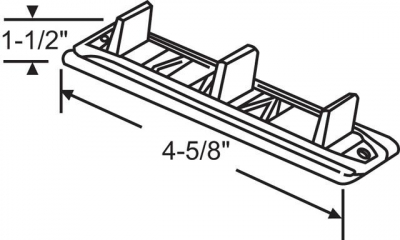 Bypass Door Floor Guide Metal with Nylon Posts