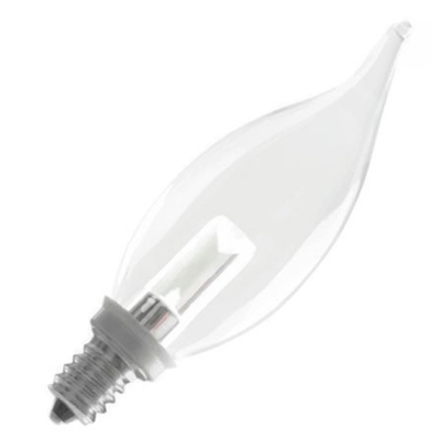 1W LED 2700K Bent Tip Dimmable Candelabra Base