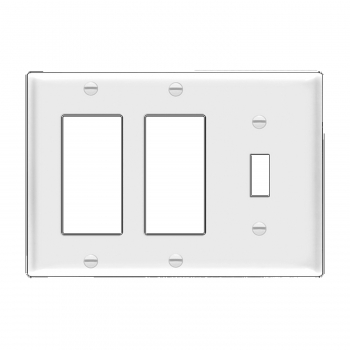 1 Switch &amp; 2 Deco Plate -Wh