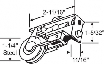 1-1/4 Die Cast Roller