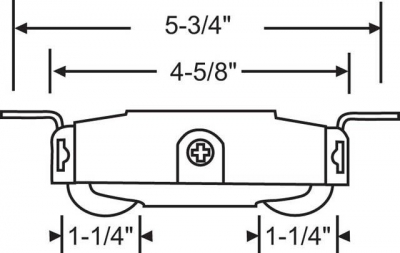 Sliding Glass Door 1-1/4 Steel Roller