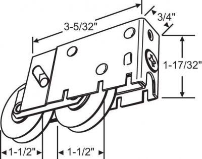 Tandem Roller 1-1/2 Wheels