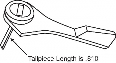 Turn Lever Tailpiece -White