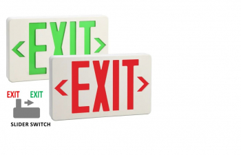 Lith Exit Sign w/ Red &amp; Green Letters