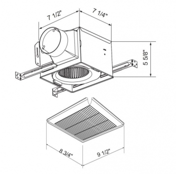 Aero 100 CFM Bathroom Fan -8PK