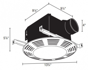 Bathroom Fan Light -Air King