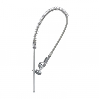 T&amp;S Pre-Rinse Assembly 18&quot; Riser, 44&quot; Stainless Steel Hose