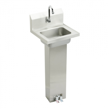 ELK SS Wall Sink w Ped &amp; Fct