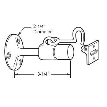 Wall Mounted Door Stop &amp; Holder CR