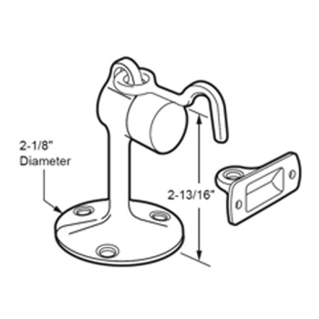 Floor Mounted Door Stop &amp; Holder PB