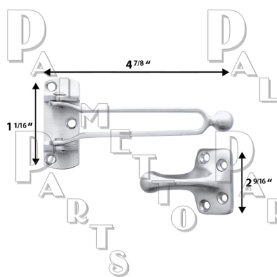 Night Latch Solid Brass -Brushed Alum Finish