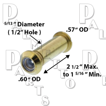 Door Viewer 160* -Polished Brass Finish