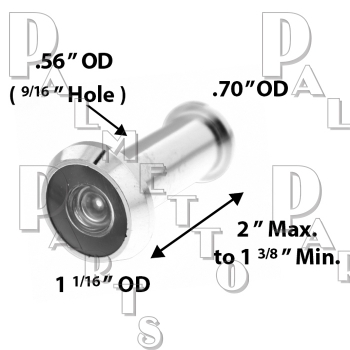 Door Viewer 180* -Satin Chrome Finish